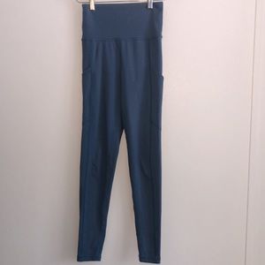 American Eagle Womens Leggings Blue Full Length Running High Rise Size XS